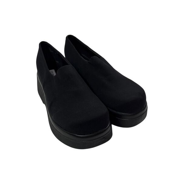 Steve Madden 90s Y2K Vintage Black Grunge Chunky Platform Slip On Loafer Size 8 - Picture 1 of 9